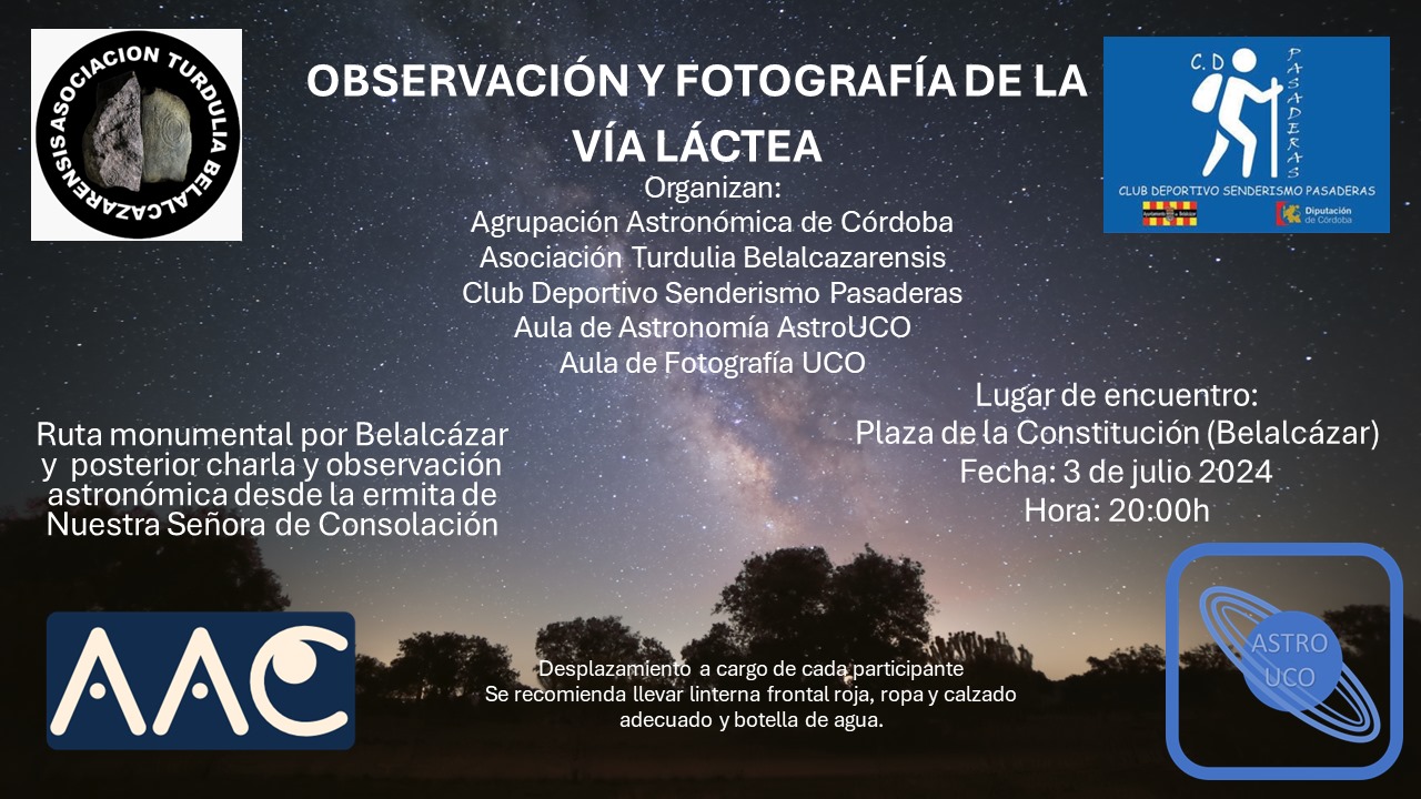 Observación y fotografía de la Vía Lactea